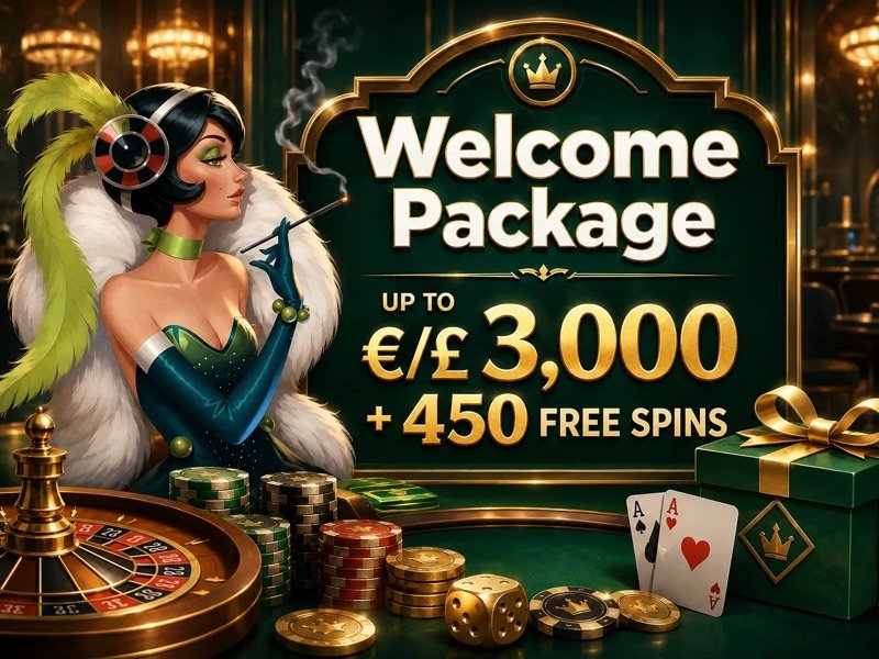 Slotlair welcome package banner advertising up to £3,000 and 450 free spins, shown on the Slotlair UK guide